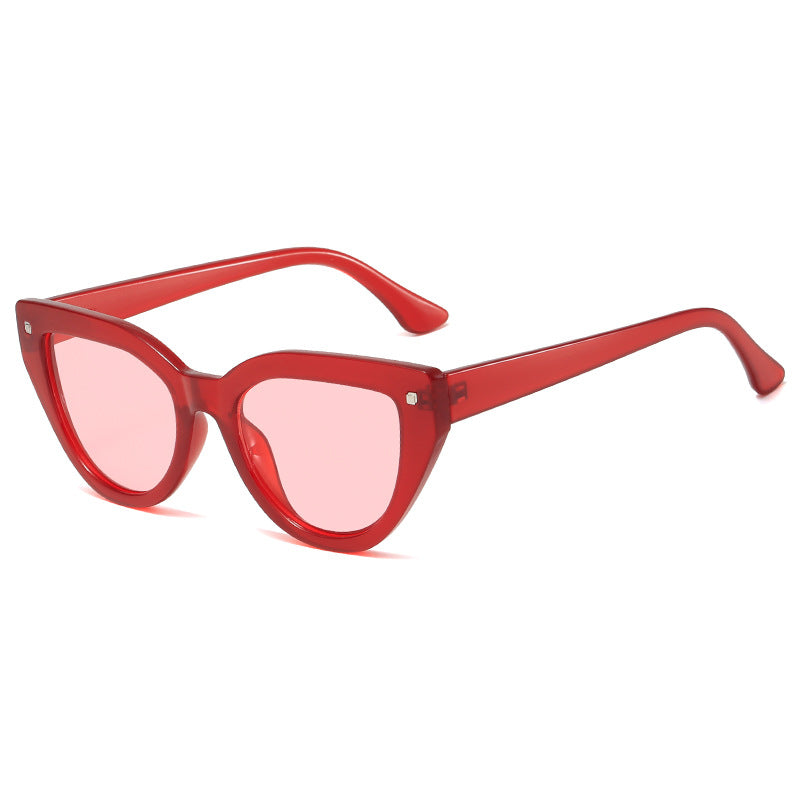 Women's Cat-Eye Sunglasses with Distinctive Animal Print Pattern Bowlift