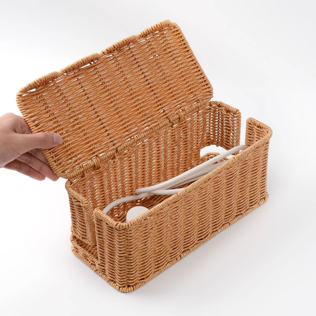 Storage Box Made of Woven Rattan Bowlift