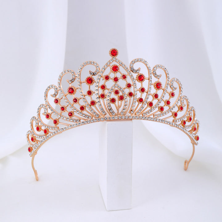 Ladies Elegant Rhinestone Tiara with Floral Details Bowlift