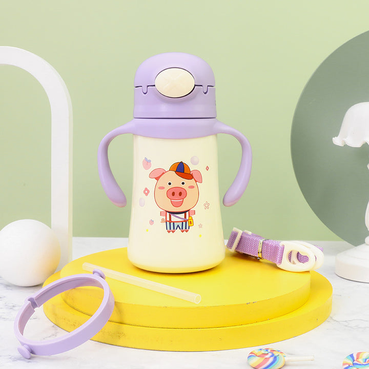 Ladies Insulated Children’s Water Bottle in Playful Animal Design Bowlift