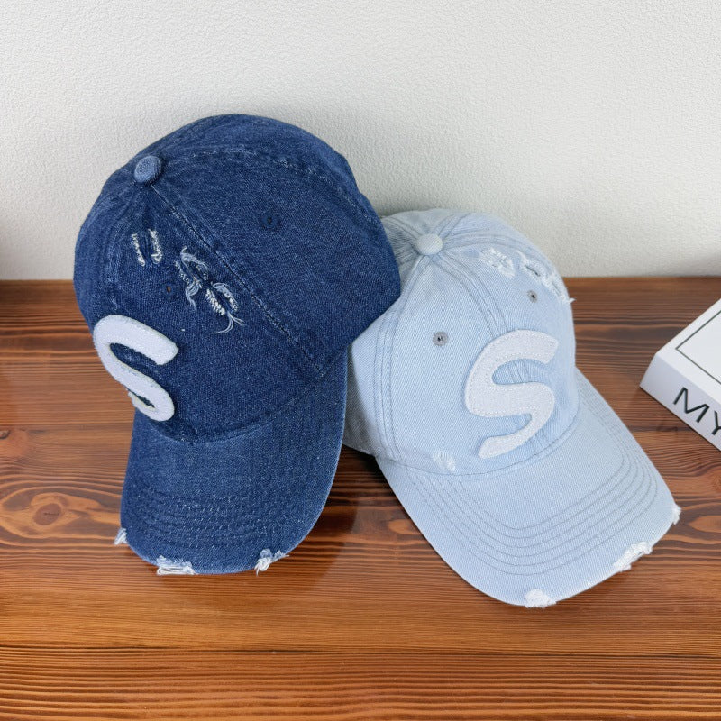 Women's Distressed Graphic Logo Baseball Cap Bowlift