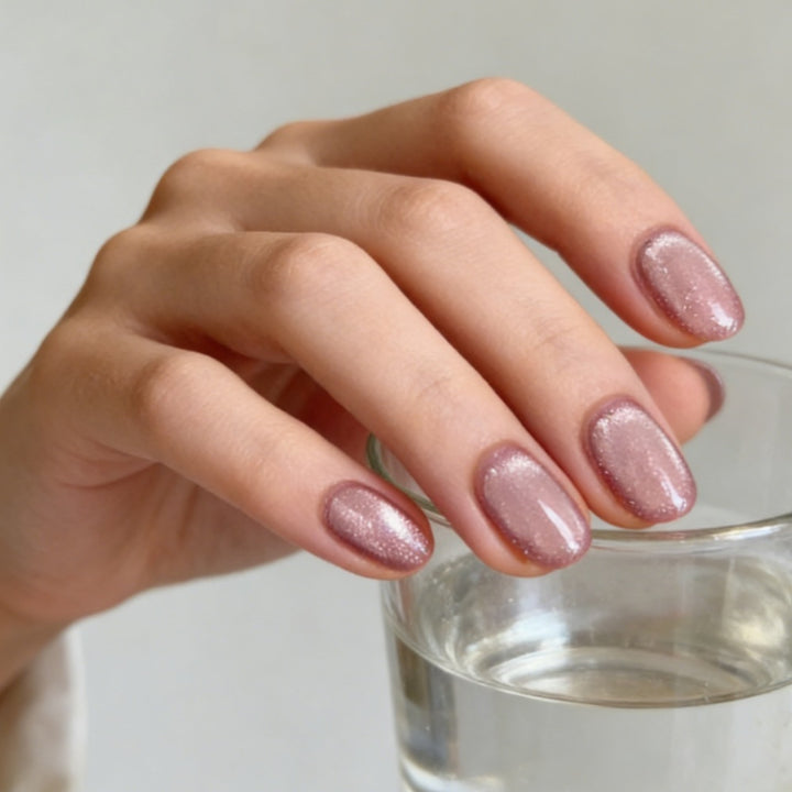 Glamorous and Shimmering Artificial Nails Bowlift