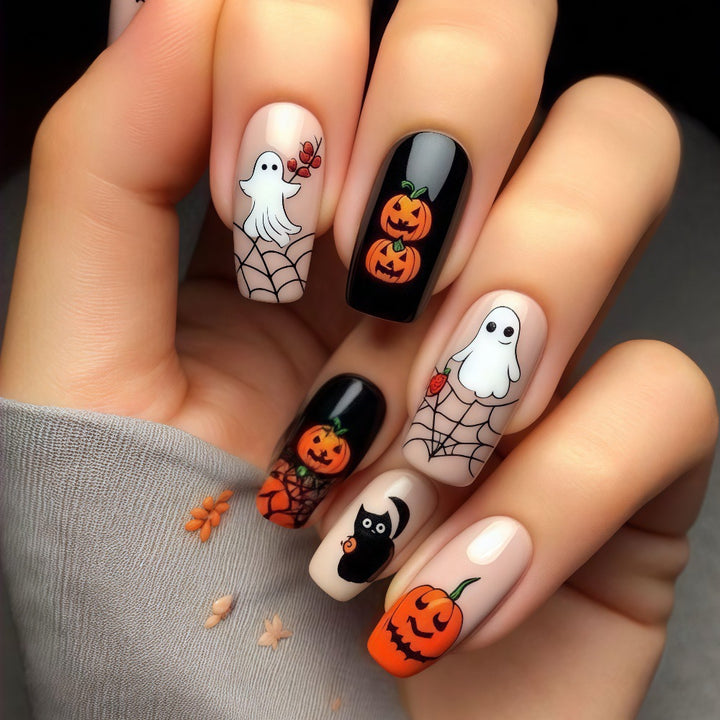 Creative Halloween Art Nails Set Bowlift