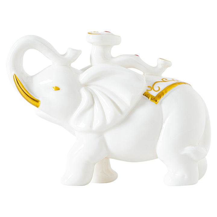 Elegant elephant figurine made of high-quality ceramic Bowlift
