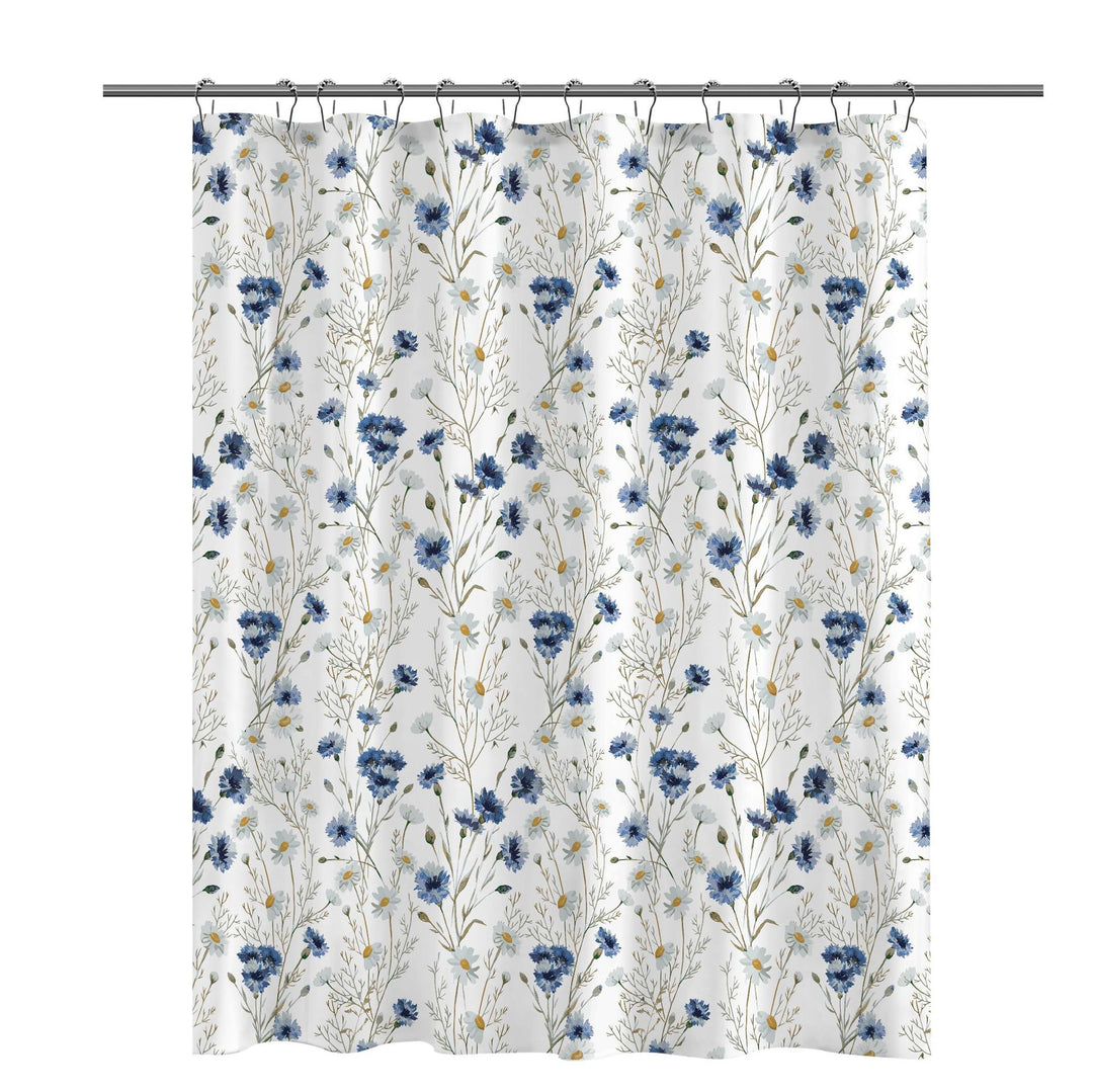 Floral Patterned Shower Curtain Bowlift