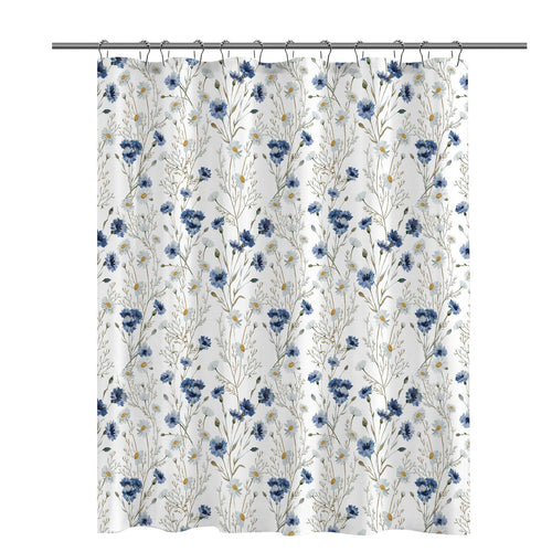 Floral Patterned Shower Curtain Bowlift