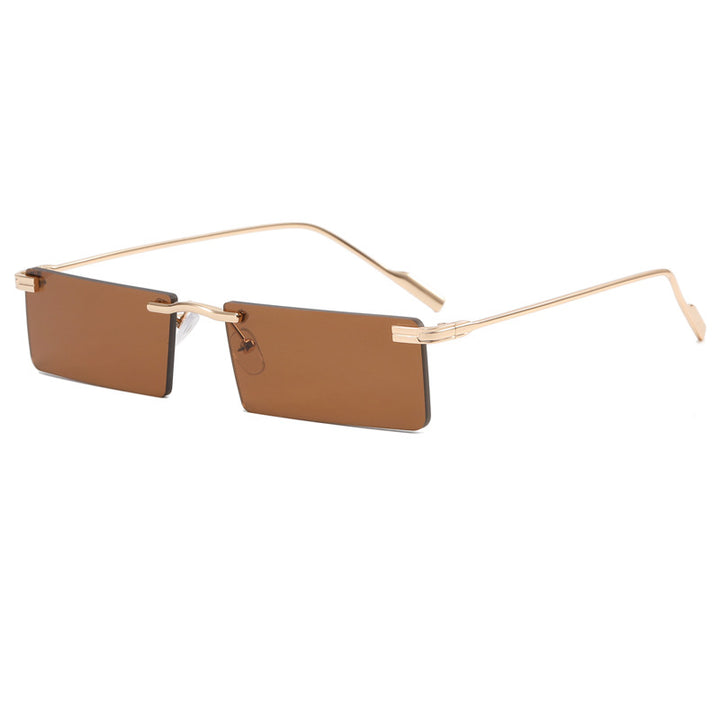 Women's Fashion Rectangular Sunglasses with Elegant Metal Frame Bowlift
