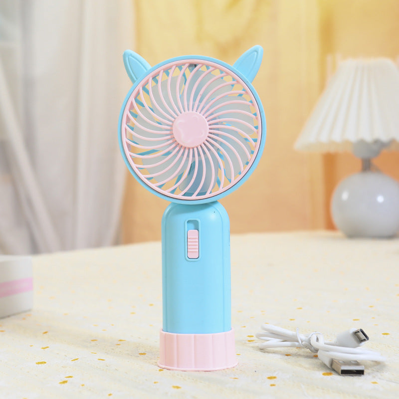 Women's Portable Handheld Fan with Cute Animal Design Bowlift