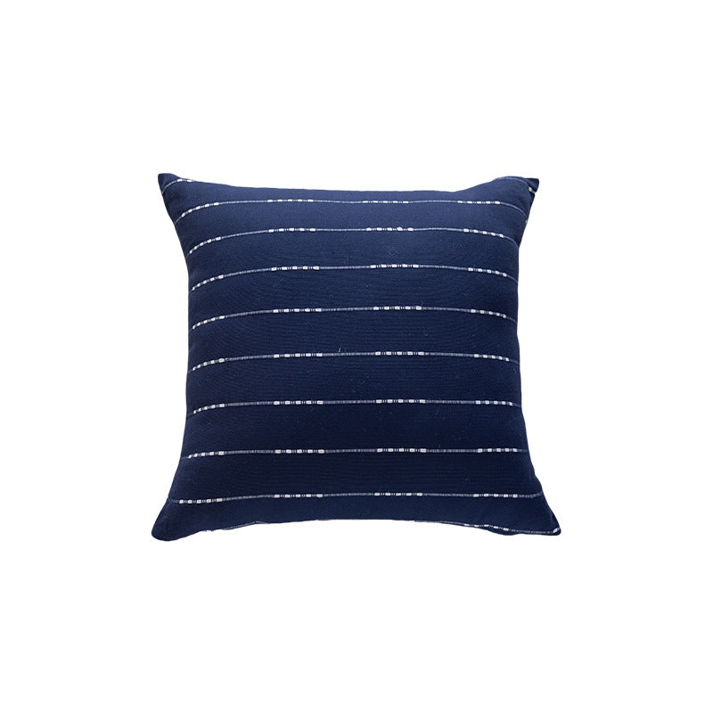 Structured Striped Velvet Cushion