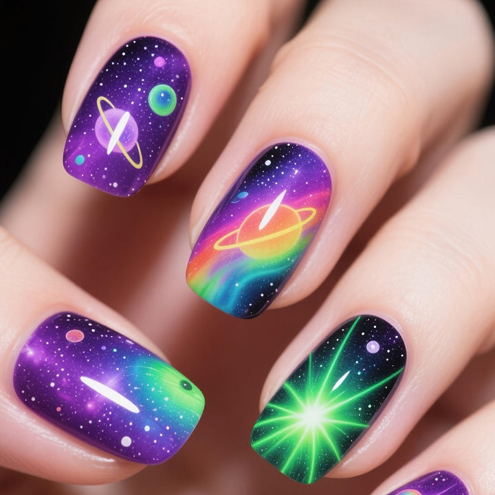 Celestial Space-Inspired Nail Art Bowlift