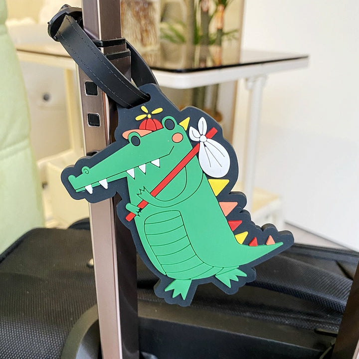Playful Crocodile Luggage Tag Bowlift