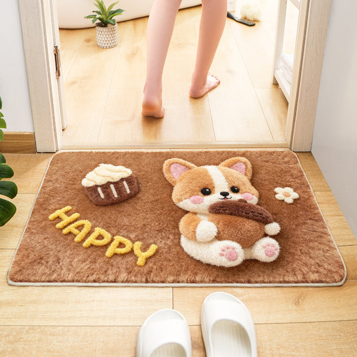 Cute Dog-Themed Indoor Mat