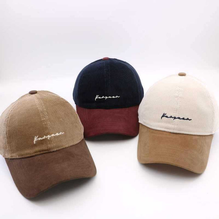 Unisex Textured Corduroy Baseball Cap Bowlift