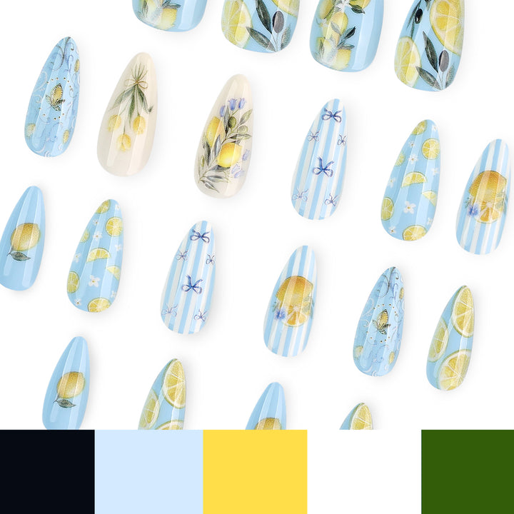 Artful nail art with fruity citrus design Bowlift