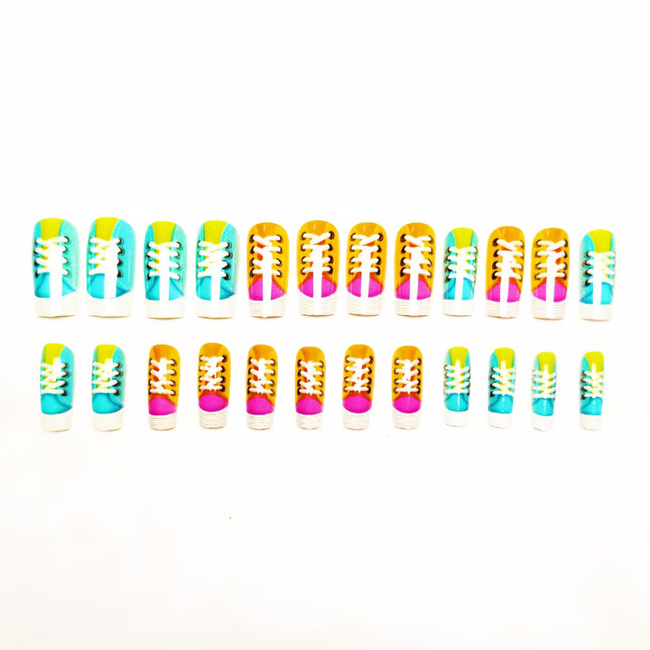 Creative Art Nail with Sneakers Design Bowlift