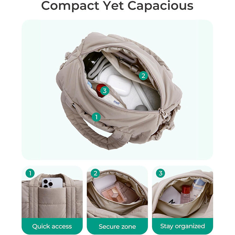 Fashionable Wearable Handbag with Flexible Carrying System Bowlift