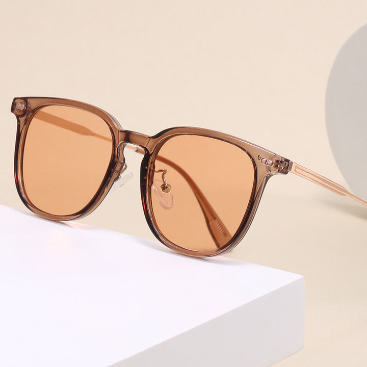 Women's clear rectangular glasses with delicate metal frame Bowlift