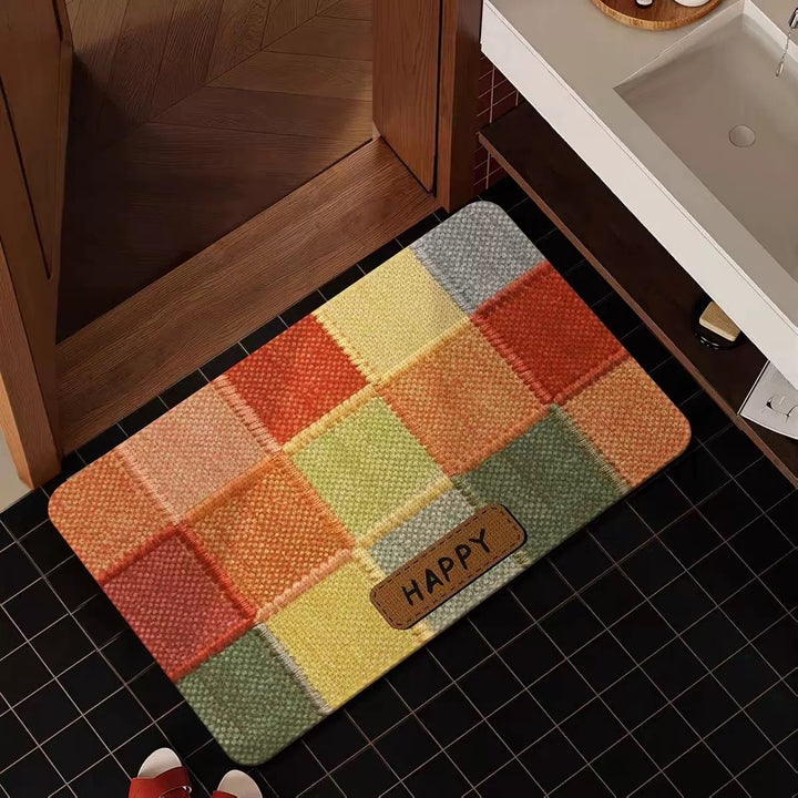 Cozy Patchwork Bath Mat Bowlift