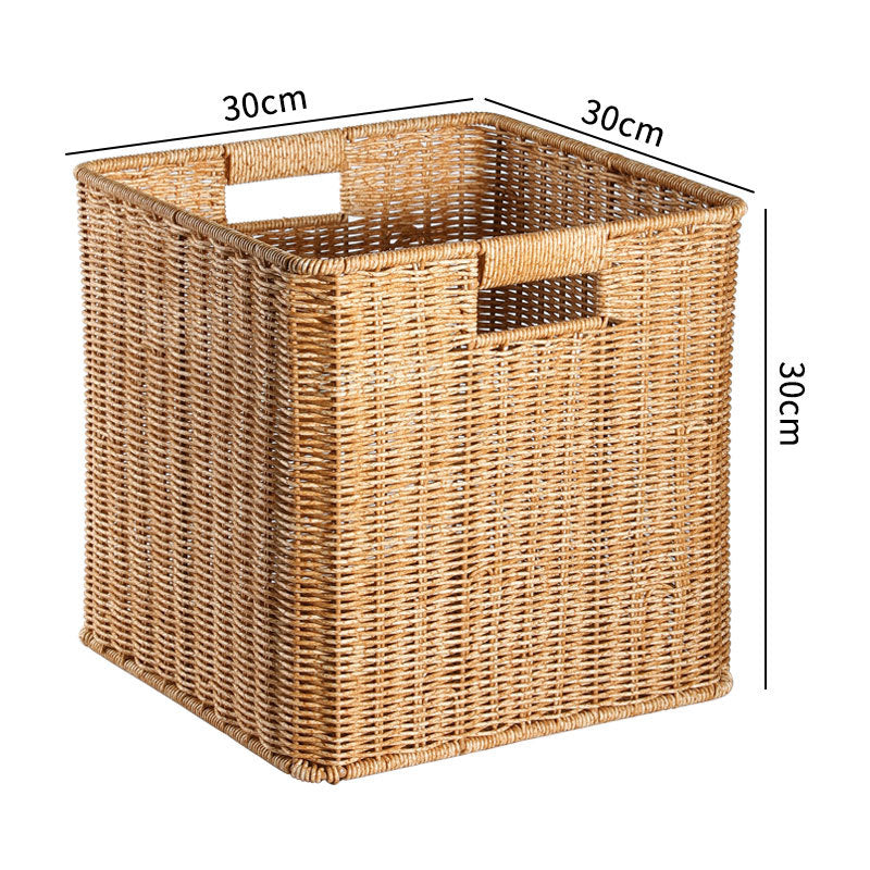 Handcrafted Rectangular Wicker Storage Bin Bowlift