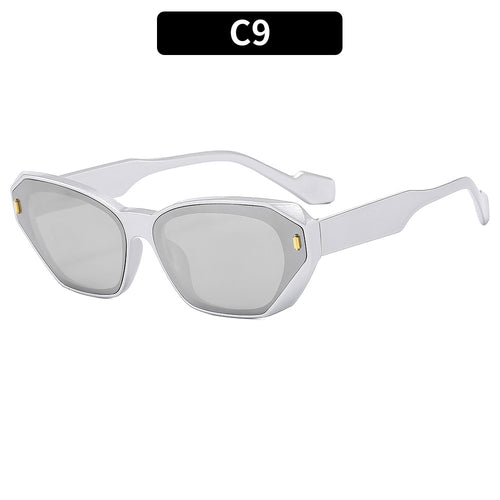 Futuristic Hexagonal Frame Sunglasses