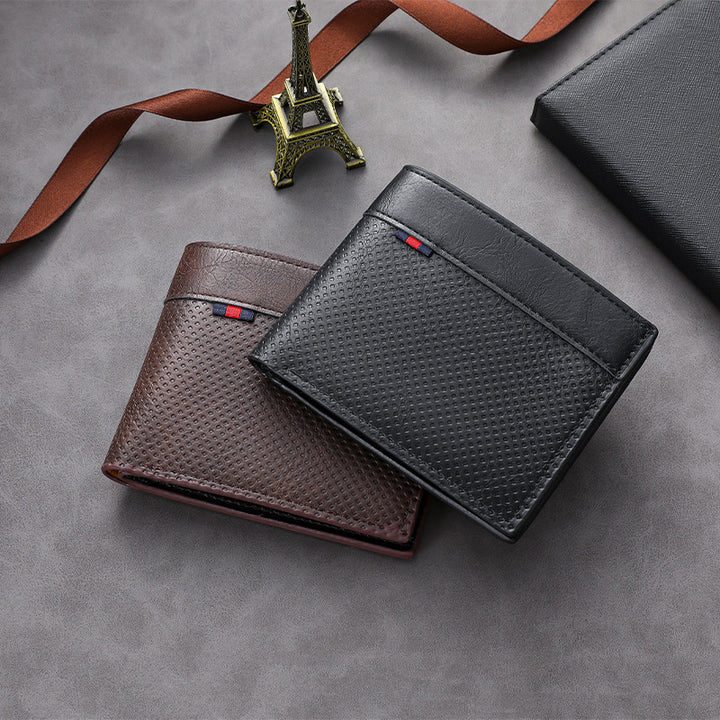 Textured Bi-Fold Wallet Bowlift