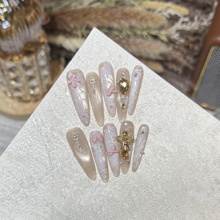 Decorative Press-On Nail Tips Bowlift