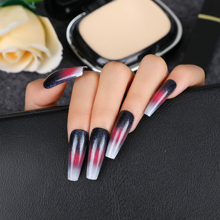 Glamorous artificial nails with gradient Bowlift