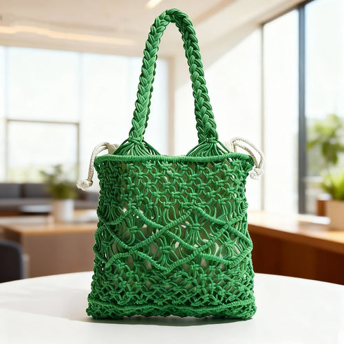 Handmade Macrame Tote Bag Bowlift