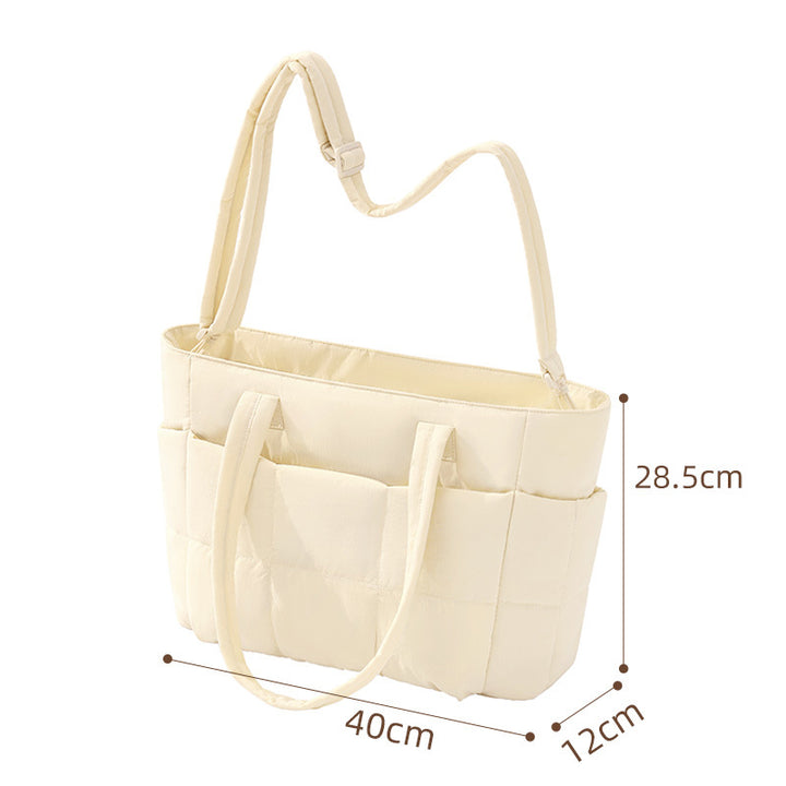 Quilted Multi-Pocket Tote Bowlift