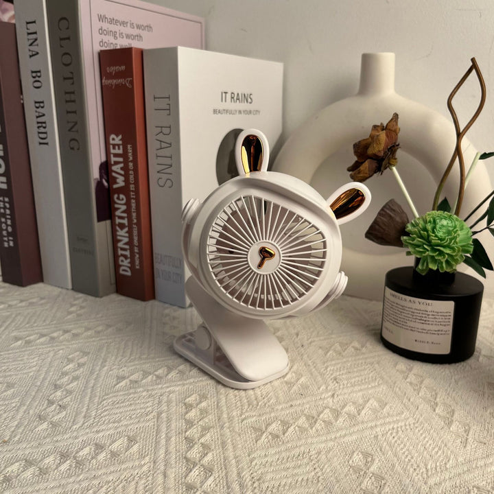 Cute Animal-Themed Portable Desk Fan Bowlift