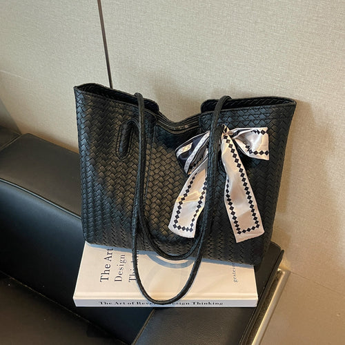 Woven Leather Tote Bag Bowlift