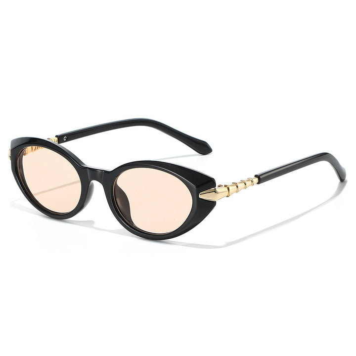 Designer Cat-Eye Sunglasses with Gold Accents Bowlift