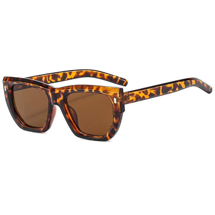 Women's designer sunglasses with modern geometric frame and UV protection Bowlift