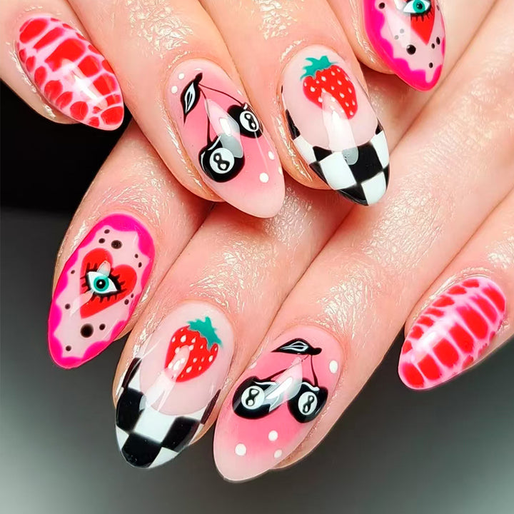 Creative Nail Art with Fruity Motifs and Eye-Catching Designs Bowlift