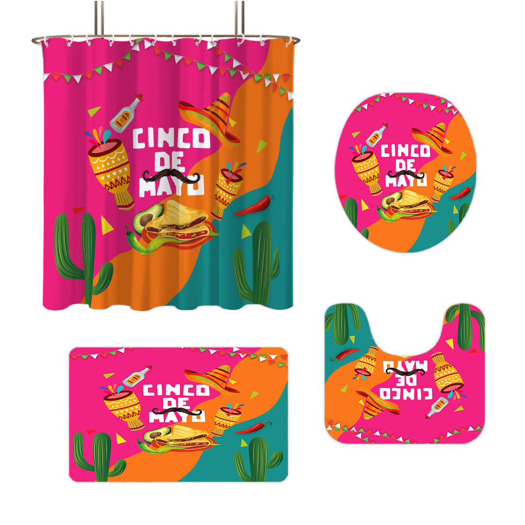 Cinco de Mayo-Themed Complete Bathroom Set Bowlift