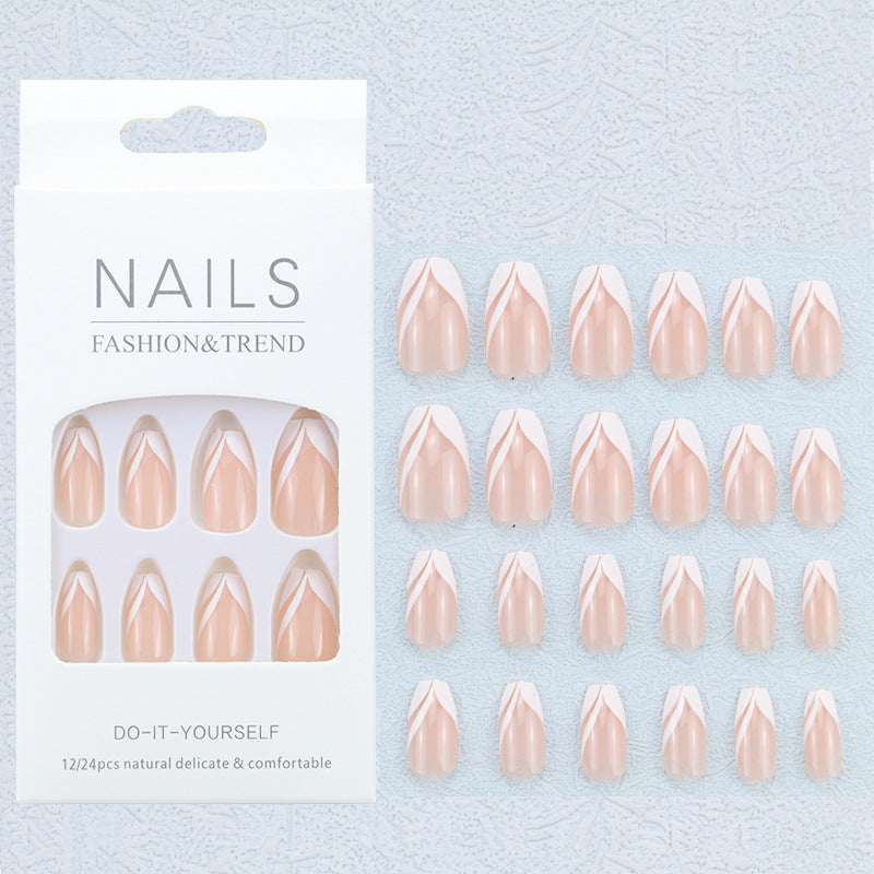 Artistic Graphic Press-On Nail Set Bowlift