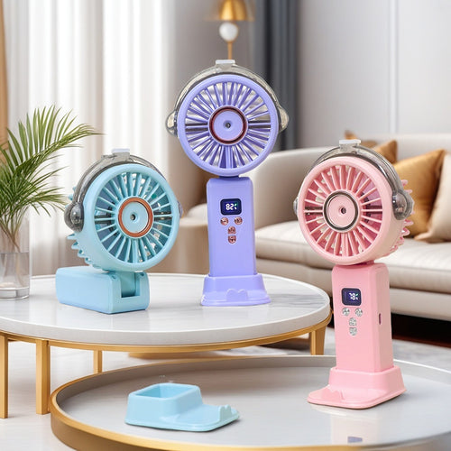 Women's portable USB mini fan with spray function Bowlift
