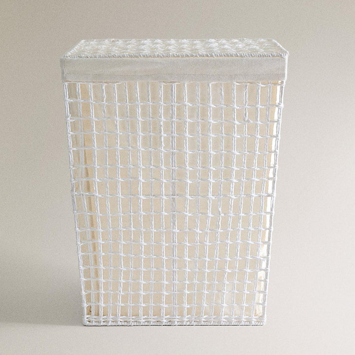 Modern laundry basket with embroidered pattern Bowlift