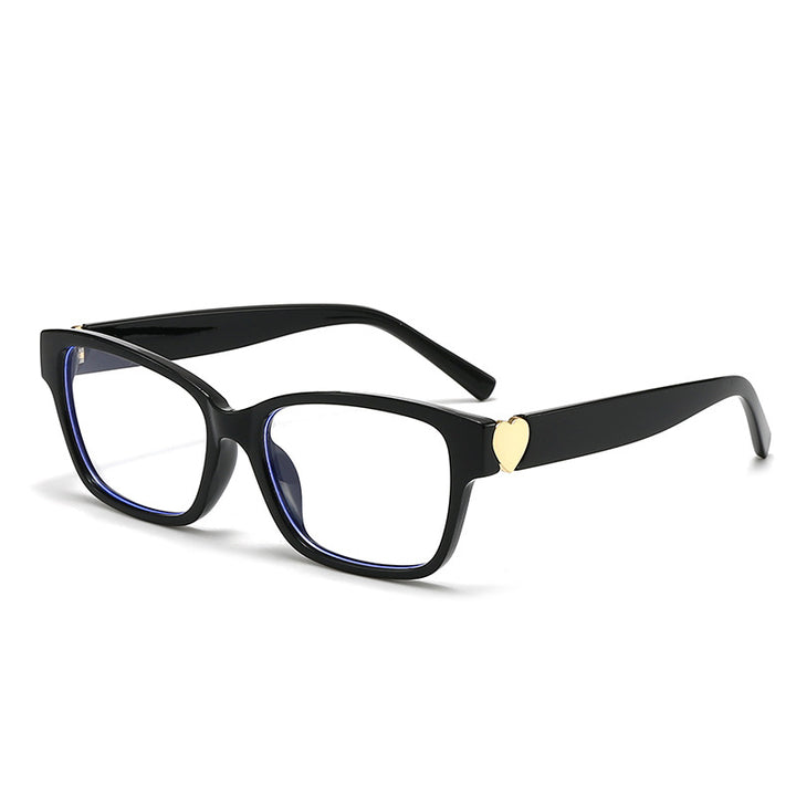 Women's fashionable square sunglasses with heart accents Bowlift