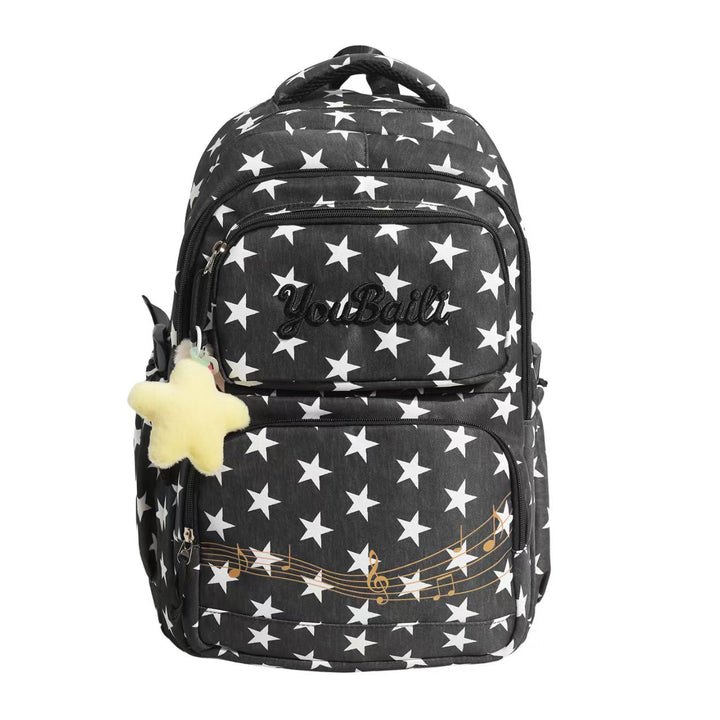 Multi-Functional Star-Embellished Backpack Bowlift