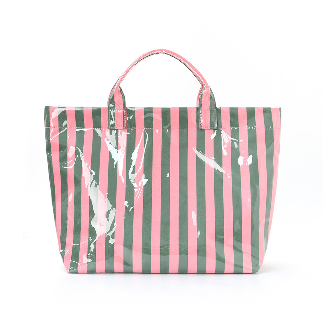 Beach bag with colorful check pattern and water-repellent coating Bowlift