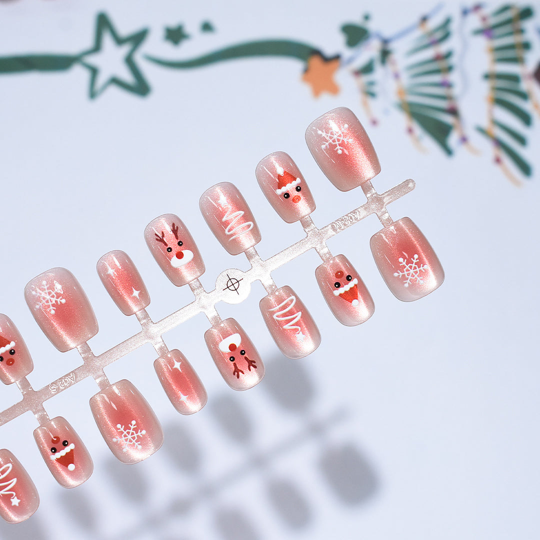 Holiday-Themed Press-On Nail Set Bowlift