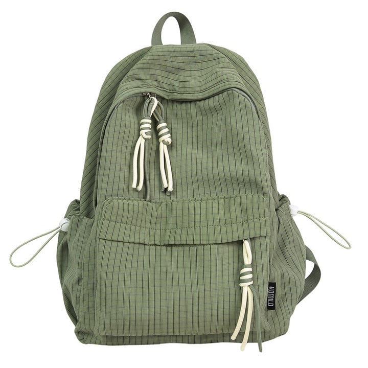 Grid-Patterned Everyday Backpack