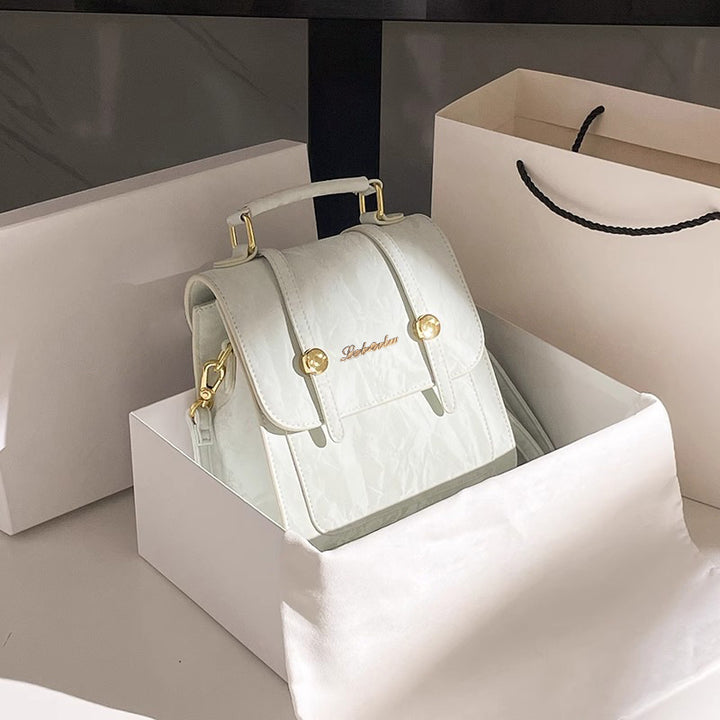 Vintage-Inspired Structured Mini Backpack Bowlift