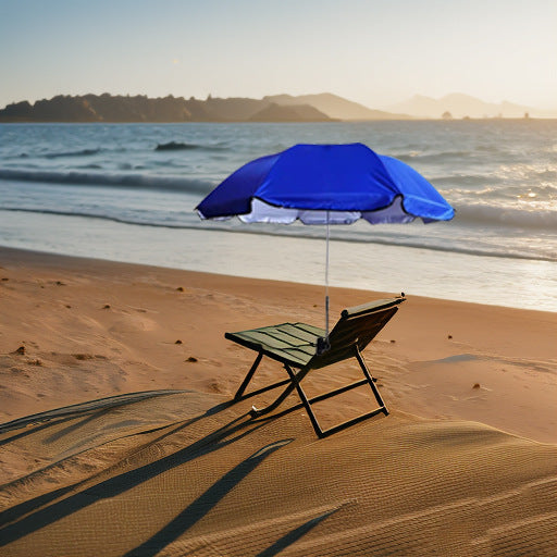 Women's Adjustable Beach Sunshade Umbrella with Ground Anchor Bowlift