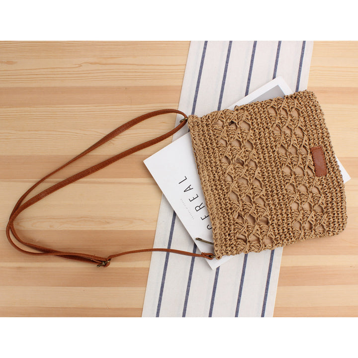 Handbag Made of Braided Natural Material with Adjustable Shoulder Strap Bowlift