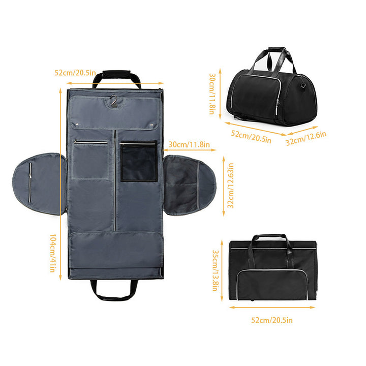 Elegant Travel Bag with Integrated Clothing Protection Bowlift