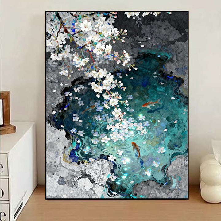 Floral Water Reflection Canvas Art Bowlift