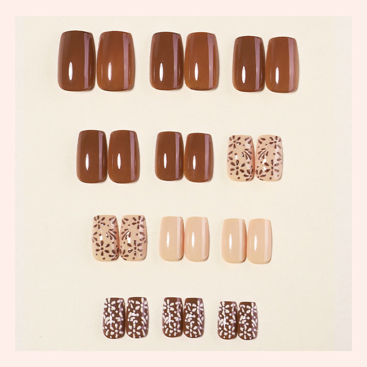 Premium Press-On Nail Set with Artistic Designs Bowlift