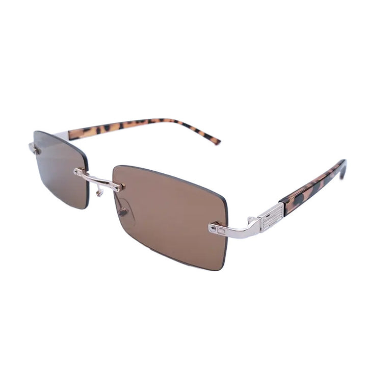 Women's fashionable rectangular sunglasses with unique design feature Bowlift